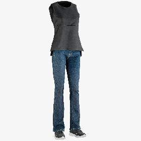 3D Women's Jeans Vest Sneakers 1